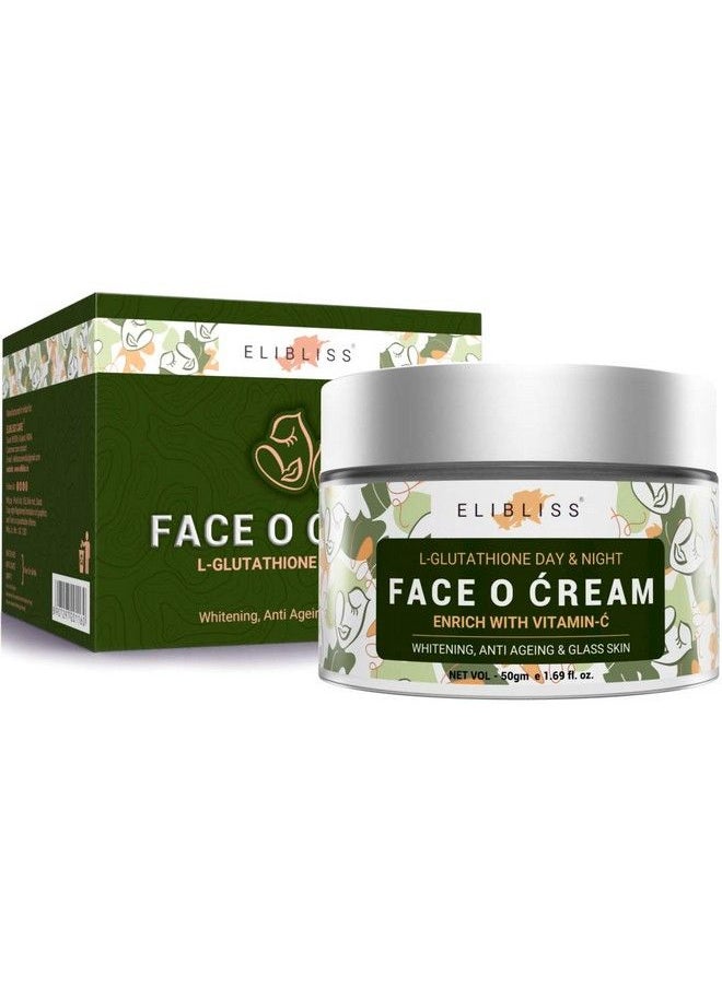 ELIBLISS - Lglutathione Face O Cream For Daynight Skin Whitening Antiageing And Glass Skin Enrich With Vitamin C50 Gm (50 Gm) - Image 1