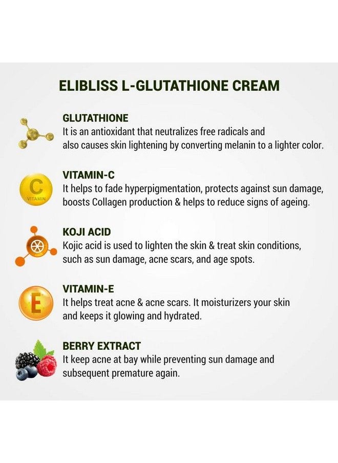 ELIBLISS - Lglutathione Face O Cream For Daynight Skin Whitening Antiageing And Glass Skin Enrich With Vitamin C50 Gm (50 Gm) - Image 1