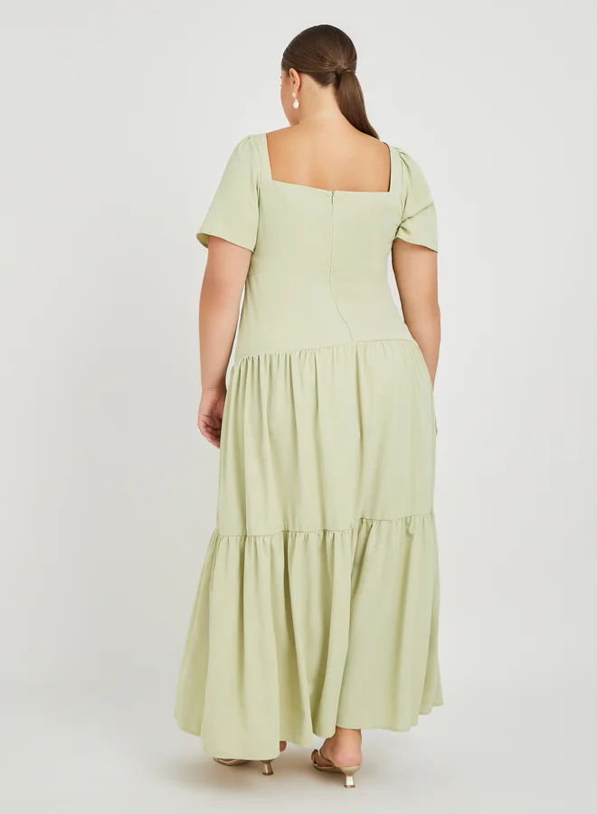Styli Tiered Maxi Dress