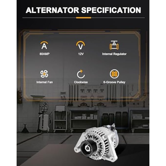 ROADFAR New Alternator Compatible for Chevrolet for Prizm 1998 1999 2000 2001 2002,for Toyota for Corolla 1998-2002, Replace 13756 - Image 2