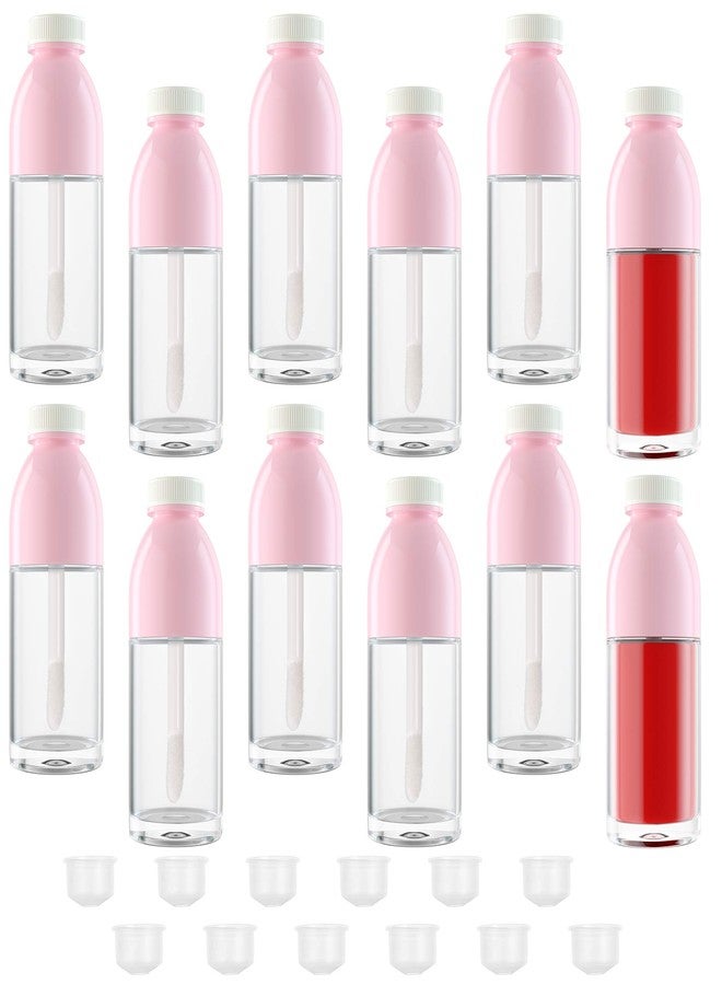 RONRONS 12 Pieces Cute Empty Lip Gloss Tubes, 8ML Refillable Bottle Shaped Lip Glaze Tube with Wand - Image 1