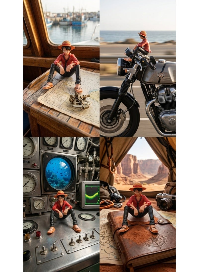 Collectible 10cm seated figurine toy, perfect for decorating your car or office (1-pack), Black - Image 5