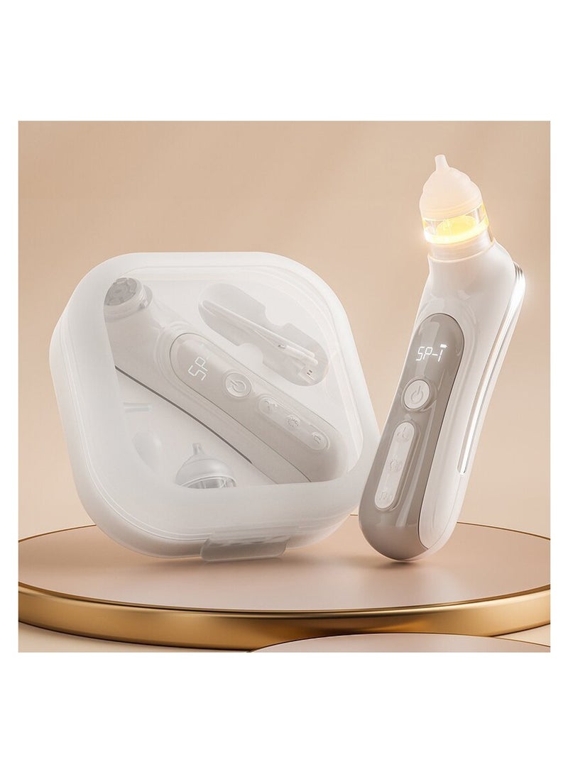 SYOSI Electric Nasal Aspirator for Baby, Baby Nose for Toddlers - Rechargeable, with 3 Silicone Heads, 5-Gear Adjustable Suction, Booger for Babies with Music and Light Soothing Function - Image 1