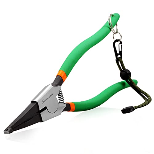 SPEEDWOX Special Angle Tip Lock Ring Pliers 8-Inch Retaining Rings Pliers for Removing Installing Gearshift Locking Rings Spring Loaded Snap Ring Pliers for Removing Installing Locking Rings - Image 1