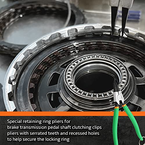 SPEEDWOX Special Angle Tip Lock Ring Pliers 8-Inch Retaining Rings Pliers for Removing Installing Gearshift Locking Rings Spring Loaded Snap Ring Pliers for Removing Installing Locking Rings - Image 4