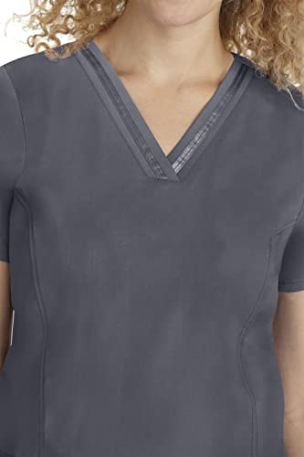 Healing Hands Scrubs Top 3 Pocket V-Neck 2278 Jasmin Womens Scrub Top Purple Label Scrubs for Women Pewter L - Image 5