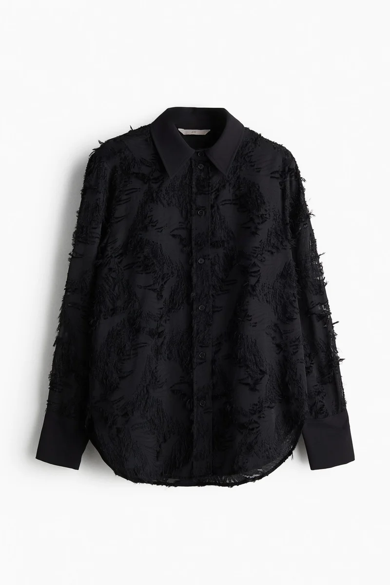 H&M Textured-Weave Shirt