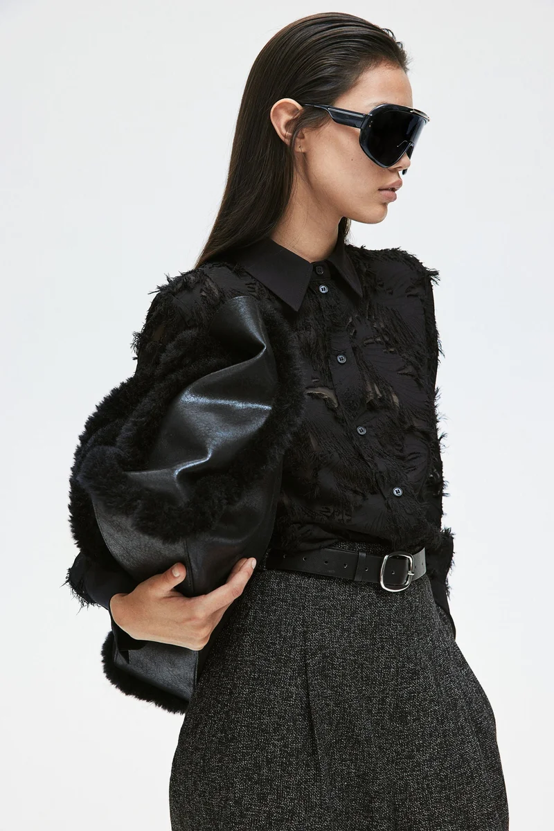 H&M Textured-Weave Shirt