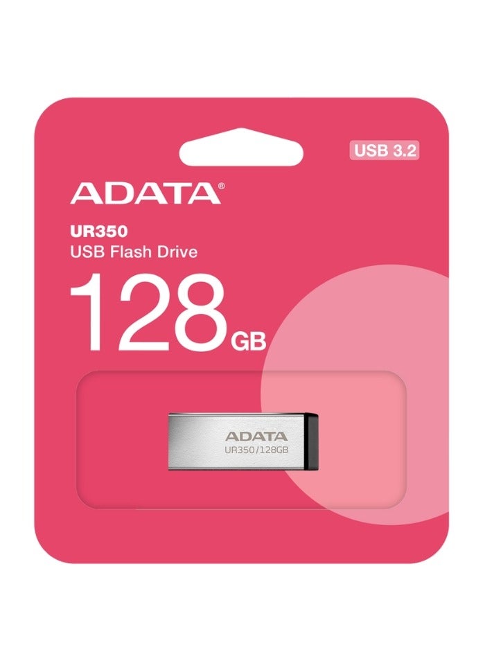 ADATA ADATA UR350 128GB USB 3.2 (USB 5Gbps) Flash Drive | Metal | Ultrafast Data Transfer and Lightweight - Image 1