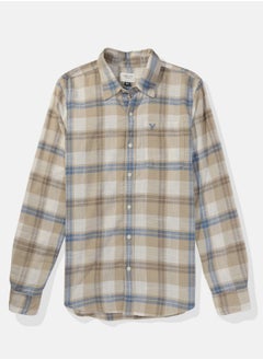 AE Plaid Poplin Button-Up Shirt