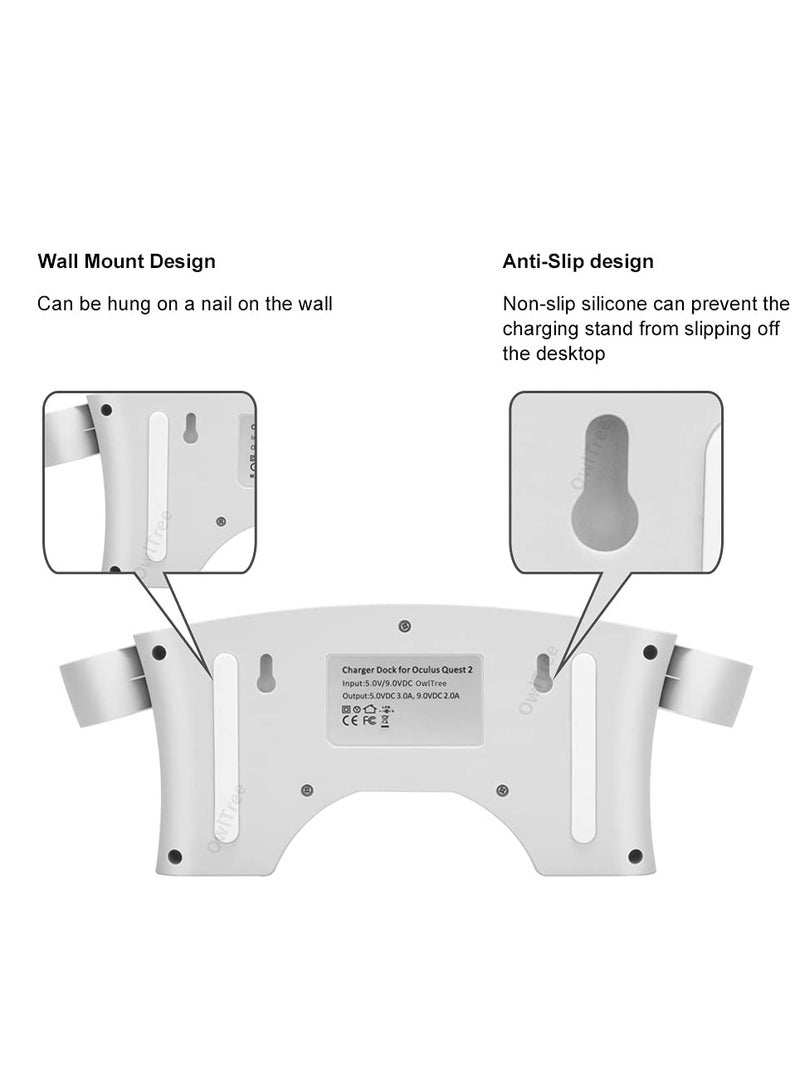 SOLARAE High-Speed Charging Dock for Oculus Quest 2 - USB Charging Station with Breathing Light and Controller Storage Stand for VR Headset. - Image 4