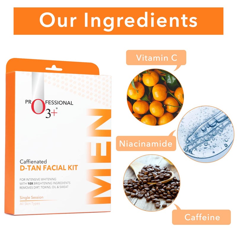 O3 Caffeinated DTan Facial Kit O3 Brightening and Whitening Face Wash 50g Combo - Image 3