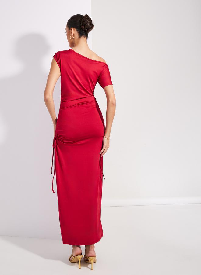 Styli Draped Jersey Dress - Image 4