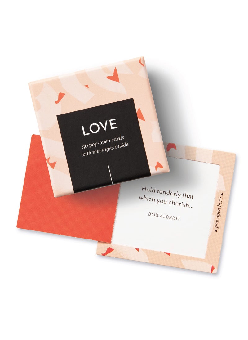 Compendium Compendium ThoughtFulls Pop-Open Cards — Love — 30 Pop-Open Cards, Each with a Different Inspiring Message Inside  - Image 1