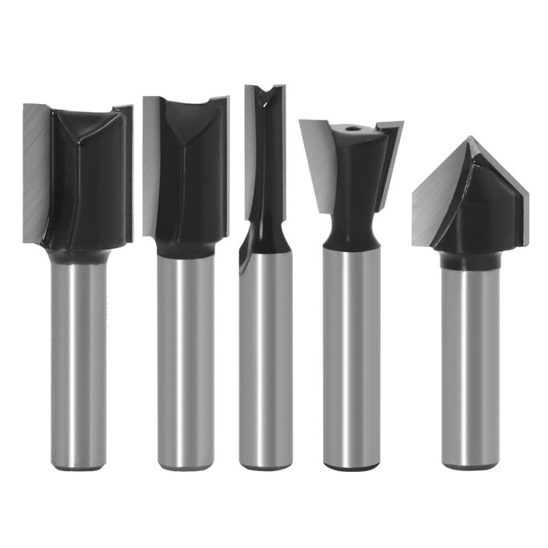Router Bits: 8 Pieces 1/4-Inch Universal Shank - Tungsten Carbide Durable Woodworking Bits with Portable Storage Box for Woodworking Edging Trimming Veining Grooving Projects - Image 5