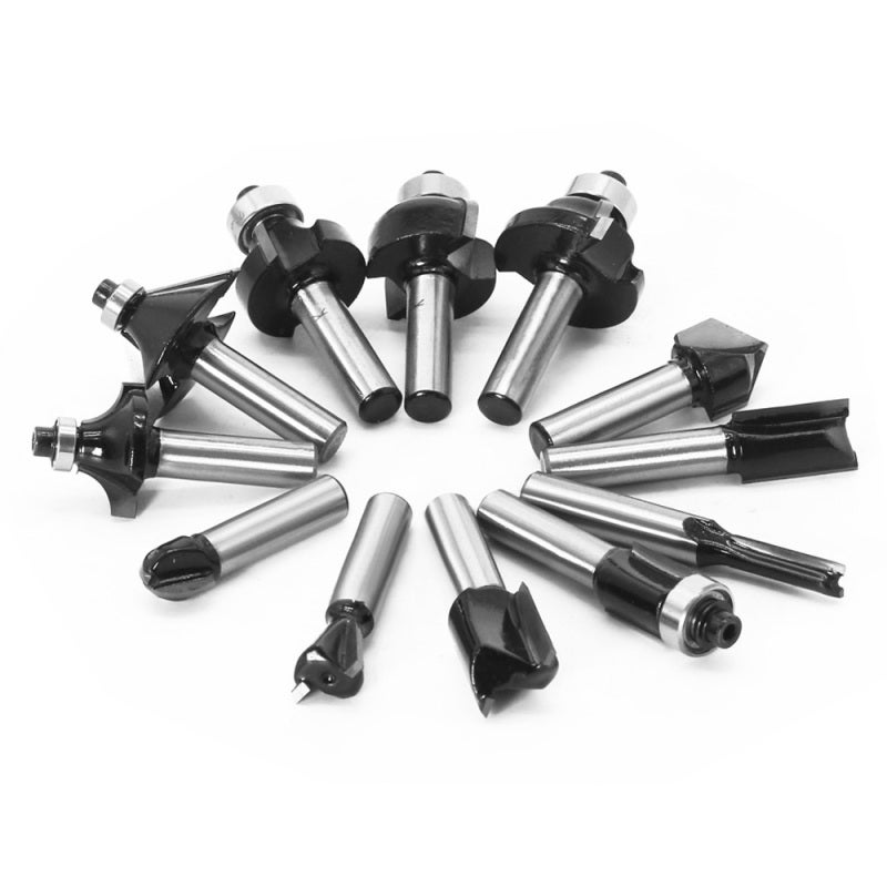 Router Bits: 8 Pieces 1/4-Inch Universal Shank - Tungsten Carbide Durable Woodworking Bits with Portable Storage Box for Woodworking Edging Trimming Veining Grooving Projects - Image 4