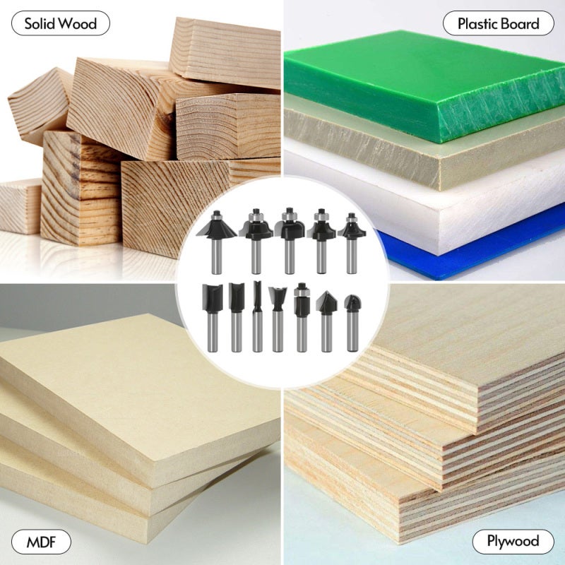 Router Bits: 8 Pieces 1/4-Inch Universal Shank - Tungsten Carbide Durable Woodworking Bits with Portable Storage Box for Woodworking Edging Trimming Veining Grooving Projects - Image 3