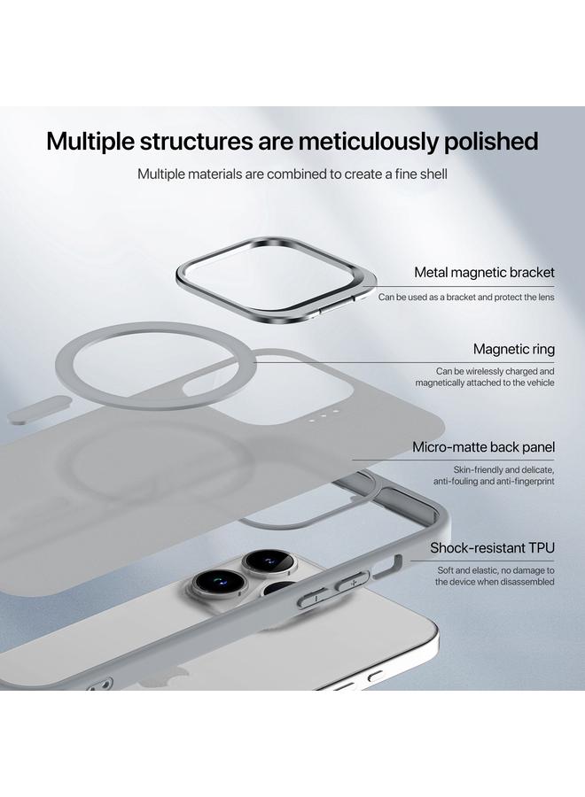 Zaboon Case For iPhone 13 Pro Max Skin Feel Lens Holder Magsafe Phone Case - Image 3