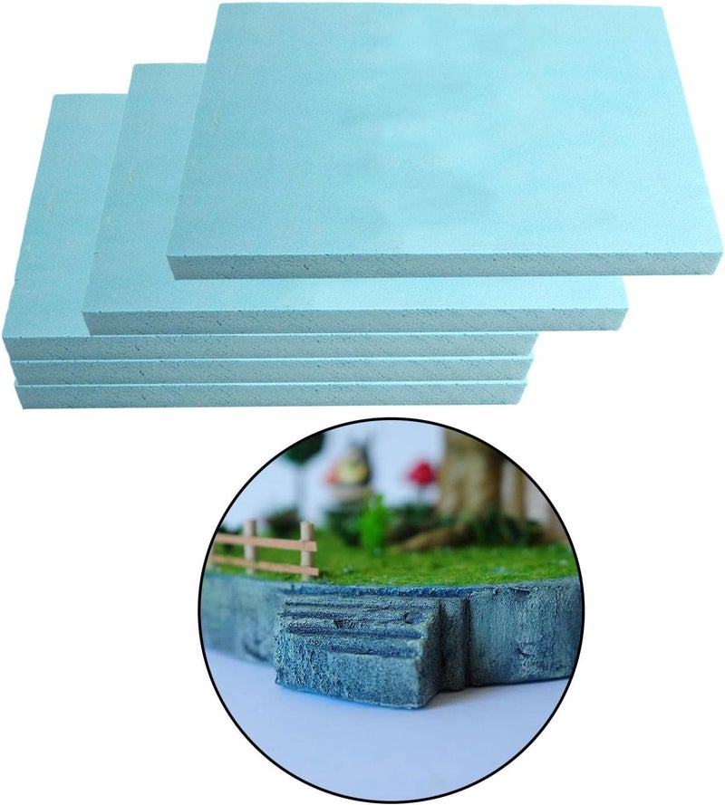 كلاراكو عبوة من 5 ألواح فوم زرقاء عالية الكثافة لقواعد بناء الديوراما، مناسبة للحرف اليدوية والهوايات، مقاس 295 × 395 × 20 مم - Image 3