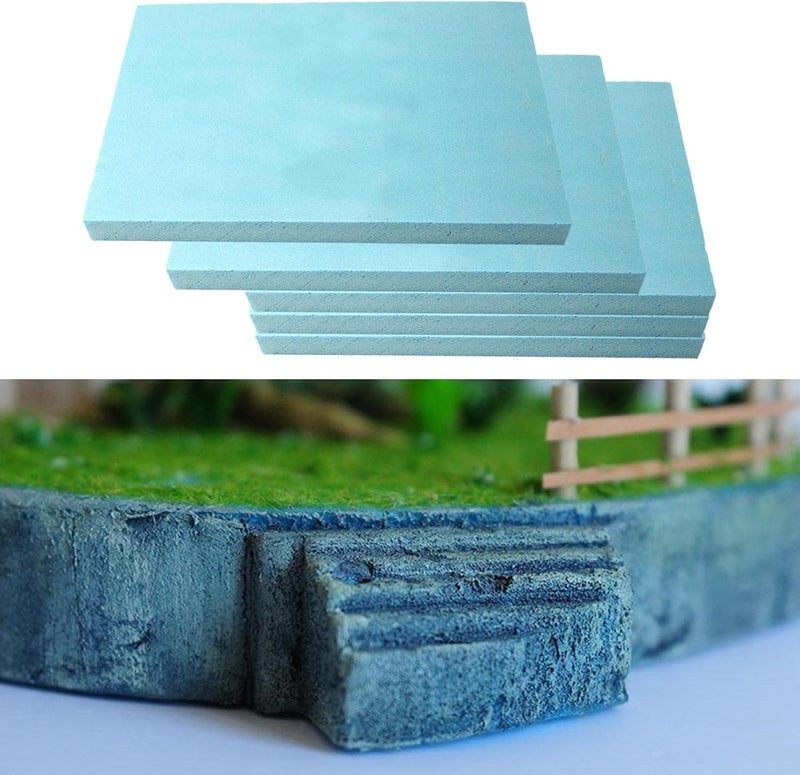 كلاراكو عبوة من 5 ألواح فوم زرقاء عالية الكثافة لقواعد بناء الديوراما، مناسبة للحرف اليدوية والهوايات، مقاس 295 × 395 × 20 مم - Image 5