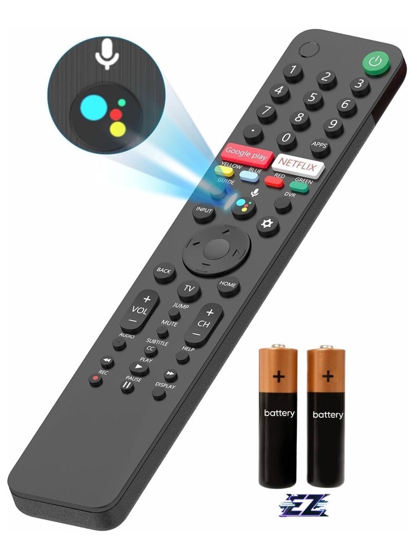 PopZa RMF-TX500U Voice Remote Control for All Sony TVs / Compatible with All Sony LCD LED and XR 4/8K HDR Matrix LED TVs with Google Smart TV with 1 Year Warranty with battery - Image 1
