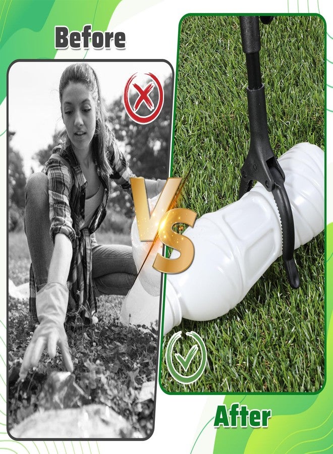 Wanmu 2Pcs Grabber Reacher Tool, 11" Short Trash Grabber Pickup Tool Portable Lightweight Claw Rubbish Tong for Elderly Disabled Sanitation Worker Picking up Gripping Various Objects, Black Red - Image 5