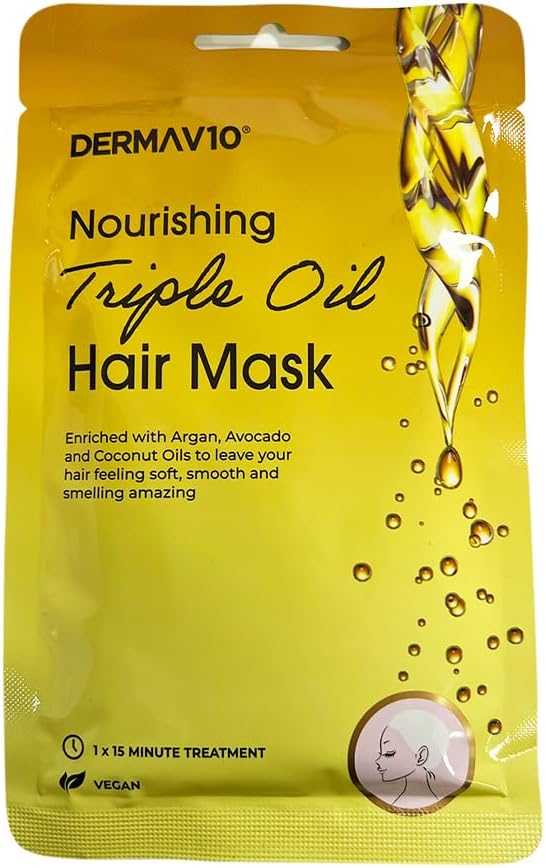 DERMA V10 NOURISHING SHEET FACE MASK TRIPLE OIL