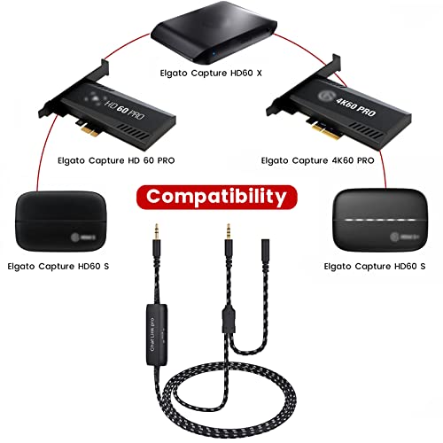 weishan HD60 S+ Chat Link Pro Cable Replacement for Elgato HD60 X, HD60PRO Capture Card, Chat Adapter Replacement for Nintendo Switch, Xbox One and PS5, with in-line Isolator - Image 2