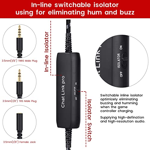 weishan HD60 S+ Chat Link Pro Cable Replacement for Elgato HD60 X, HD60PRO Capture Card, Chat Adapter Replacement for Nintendo Switch, Xbox One and PS5, with in-line Isolator - Image 4