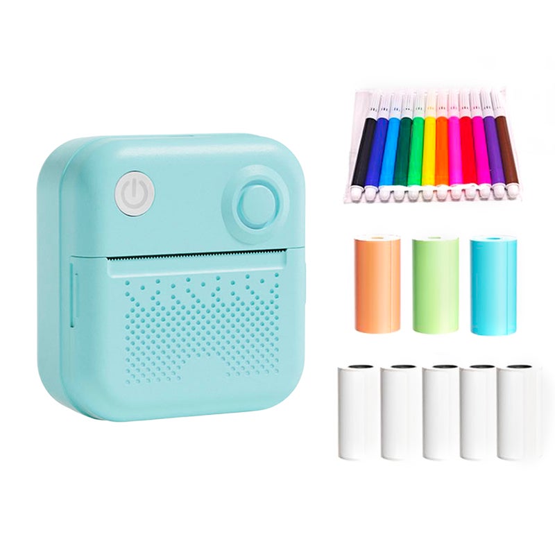 Mini Pocket Printer Portable Thermal Instant Photo Printing Label Maker Machine BT Wireless Connect Compatible with Android or iOS APP Support Receipt Label Memo Sticker Notes Lists Scrapbook DIY - Image 1