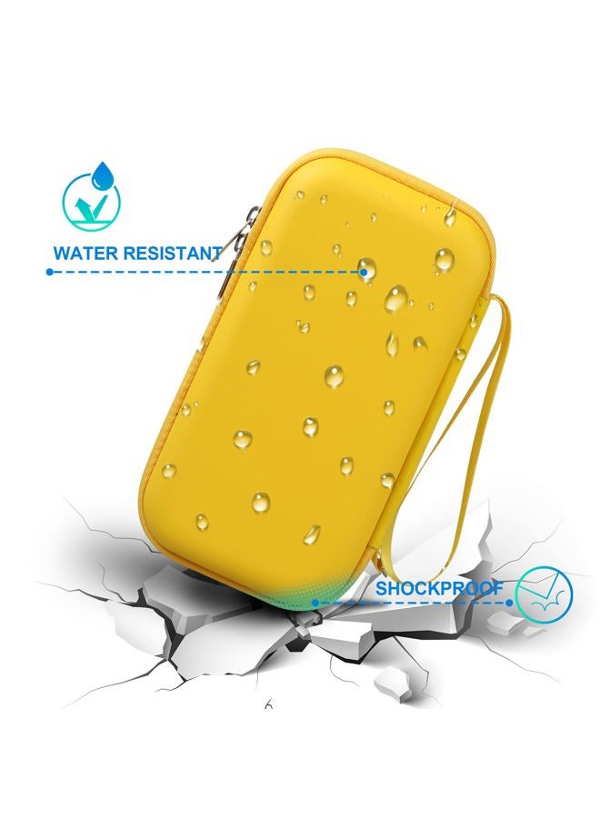 bovke Hard Travel Case for Asthma Inhaler, Inhaler Spacer for Kids and Adults, Masks, Inhaler Holder Asthma Carrying Bag with Mesh Pocket for Medicine and Other Accessories,yellow - Image 5