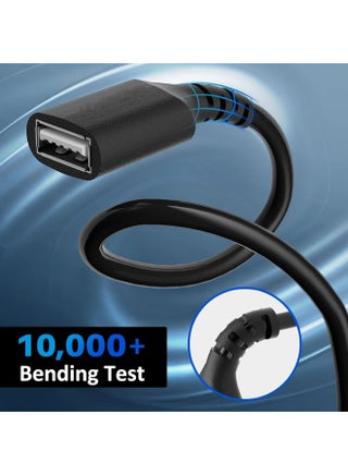 2 Pack USB 2.0 Extension Cable, 3m/10ft A Male to A Female Charging and Syncing USB Extender Cord for Computer to link USB Devices like Hub, Mouse, Keyboard, Camera, Flash Drive and more (Black) - view 3