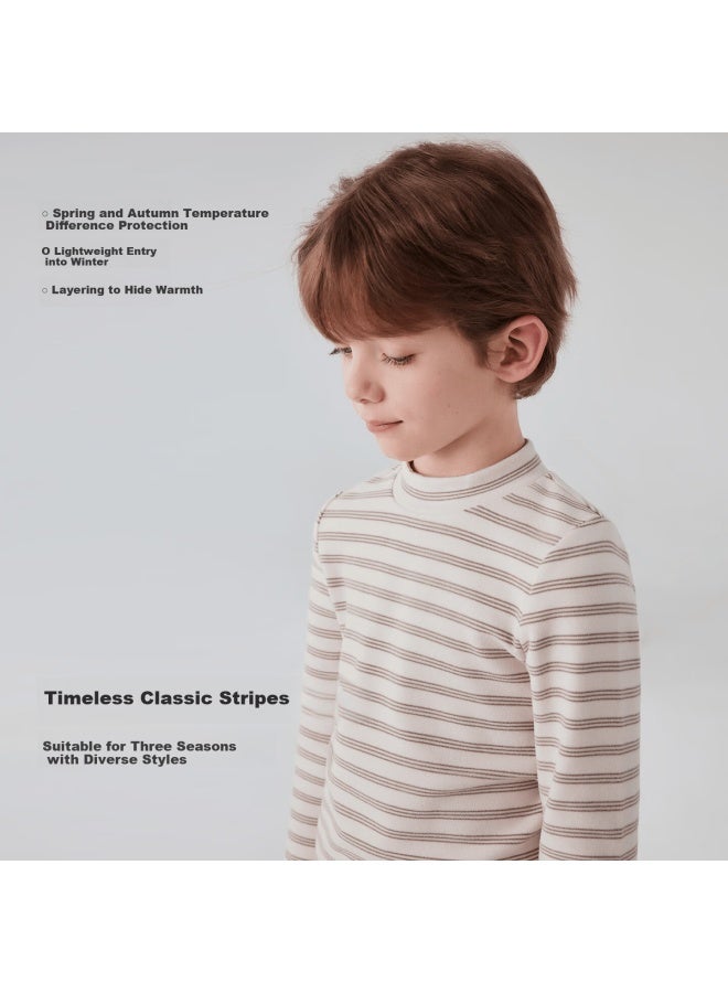 Junejunior Children's Warm Base Layer Top Half Turtleneck Autumn Winter Long Sleeve Inner Shirt For Boys And Girls - Image 3