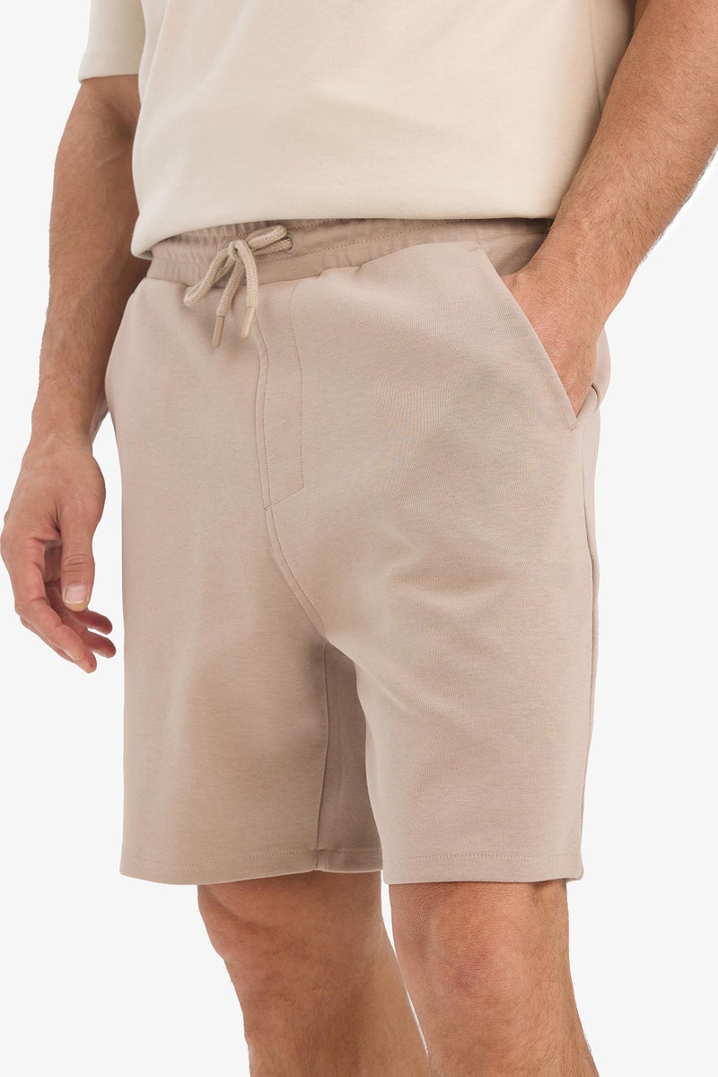 DeFacto Beige Man Waist Tie Pocketed Basic Shorts Casual - Image 5