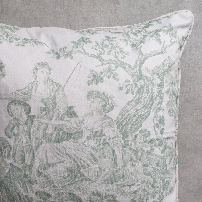 ميزون دي هيرمين Maison D 'Hermine Cushion Cushion Cover 100 ٪ Cotton Throw toile toile cover with shipper invisible for sofa bedroom the miller - antique Green - Spring/Summer (20 "x20") - Image 3