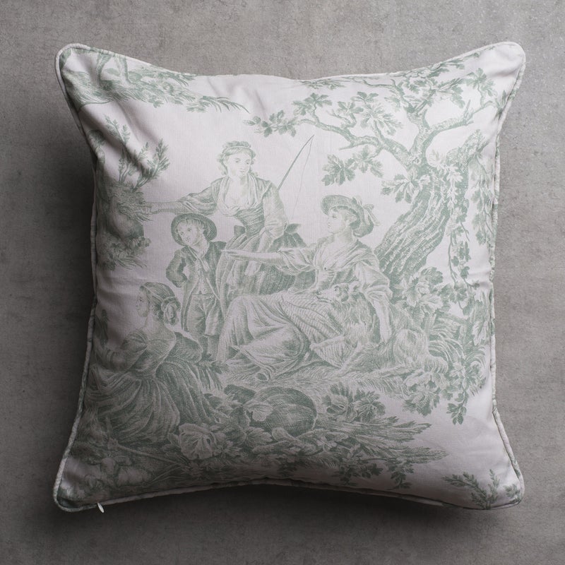 ميزون دي هيرمين Maison D 'Hermine Cushion Cushion Cover 100 ٪ Cotton Throw toile toile cover with shipper invisible for sofa bedroom the miller - antique Green - Spring/Summer (20 "x20") - Image 2