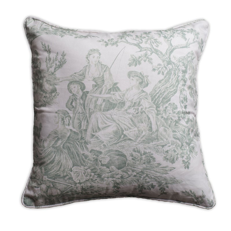 ميزون دي هيرمين Maison D 'Hermine Cushion Cushion Cover 100 ٪ Cotton Throw toile toile cover with shipper invisible for sofa bedroom the miller - antique Green - Spring/Summer (20 "x20") - Image 1
