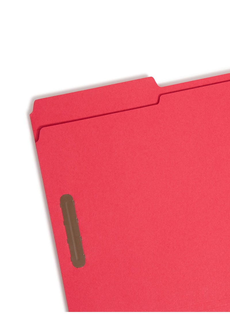 Smead Smead Fastener File Folder, 2 Fasteners, Reinforced 1/3-Cut Tab, Legal Size, Red, 50 per Box (17740) (Pack of 1)  - Image 3