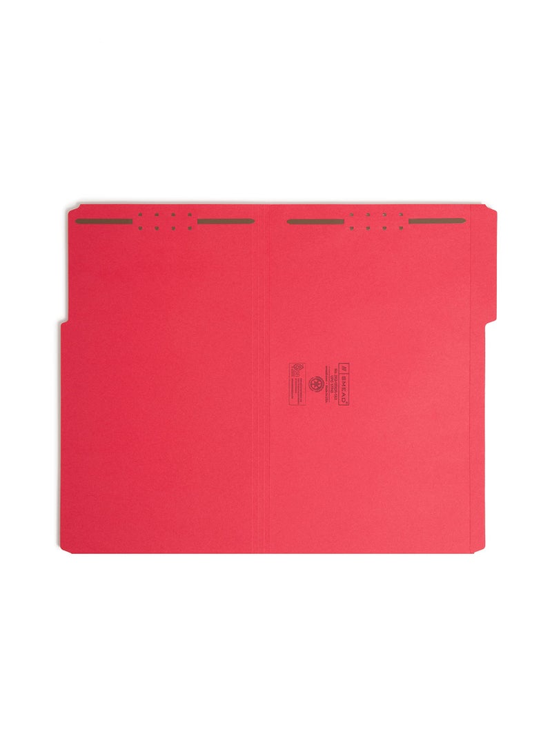 Smead Smead Fastener File Folder, 2 Fasteners, Reinforced 1/3-Cut Tab, Legal Size, Red, 50 per Box (17740) (Pack of 1)  - Image 2