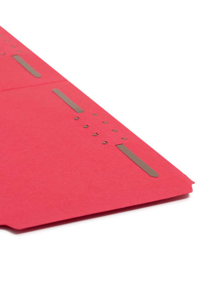 Smead Fastener File Folder, 2 Fasteners, Reinforced 1/3-Cut Tab, Legal Size, Red, 50 per Box (17740) (Pack of 1)