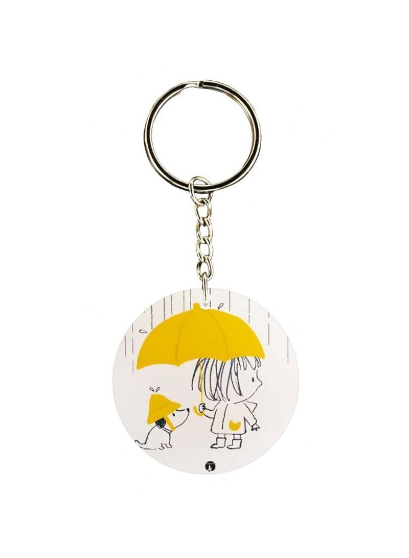 Cartoon Themed Single Sided Keychain