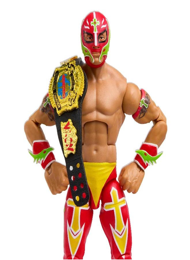 WWE - WWE Rey Mysterio Elite Collection Action Figure, Deluxe Articulation & Life-Like Detail with Iconic Accessories, 6-Inch - Image 1