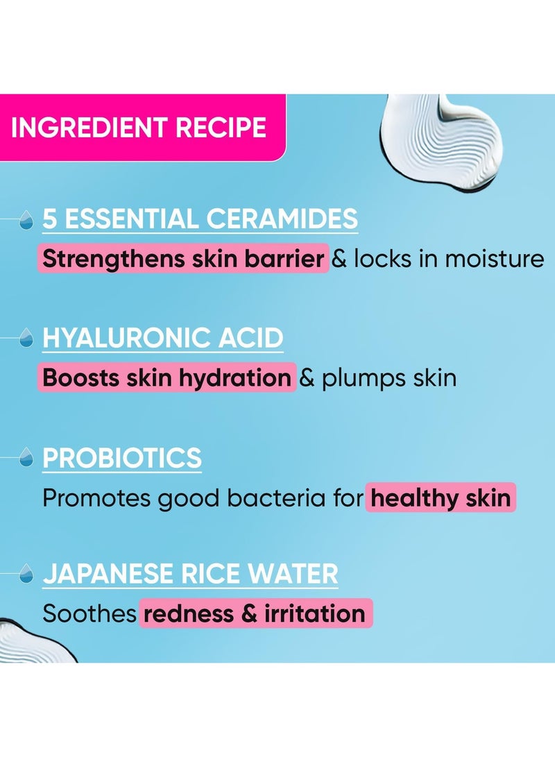 Dot & Key Ceramides & Hyaluronic Hydrating Face Cream With Probiotic I Barrier Repair For Dry Skin, 100g - Image 5