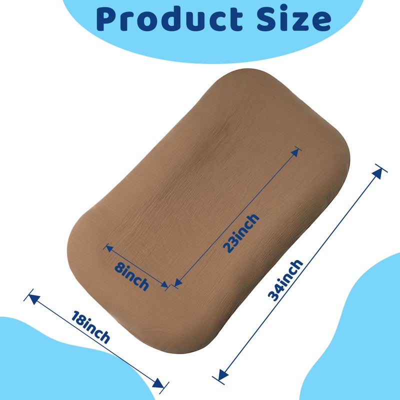 Sofoliana Baby Lounger, Newborn Lounger with Breathable & Soft Cover for Home and Travel, 0-24 Months Newborn Babies Essentials Gifts. Brown (1 Cover Included) - Image 5