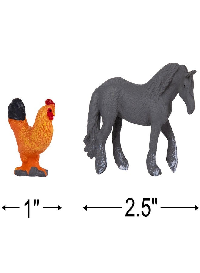 ArtCreativity Farm Animal Figurines - Farm Animal Figures Set Includes 12 Pieces - 2 inch Barnyard Farm Animal Cake Toppers with a Lifelike Design - Farm Party Favors for Kids Birthday Decorations - Image 3
