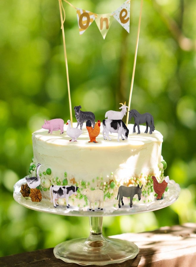 ArtCreativity Farm Animal Figurines - Farm Animal Figures Set Includes 12 Pieces - 2 inch Barnyard Farm Animal Cake Toppers with a Lifelike Design - Farm Party Favors for Kids Birthday Decorations - Image 2
