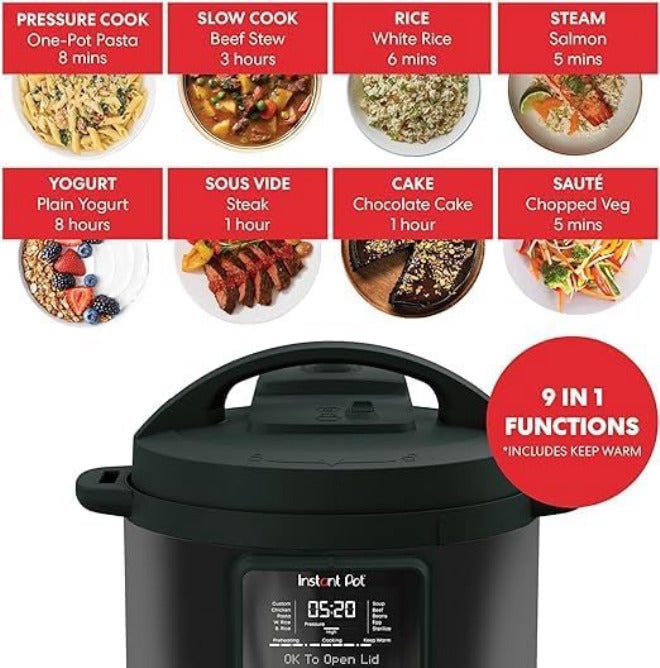 Instant Pot Duo Plus Whisper Quiet Multi-Cooker 9-in-1 Cooking: pressure cook, slow cook, rice, steam, sauté, yogurt, sous vide, cake, keep warm Dishwasher-safe lid, 2 Years Manufacturer's Warranty - Image 2