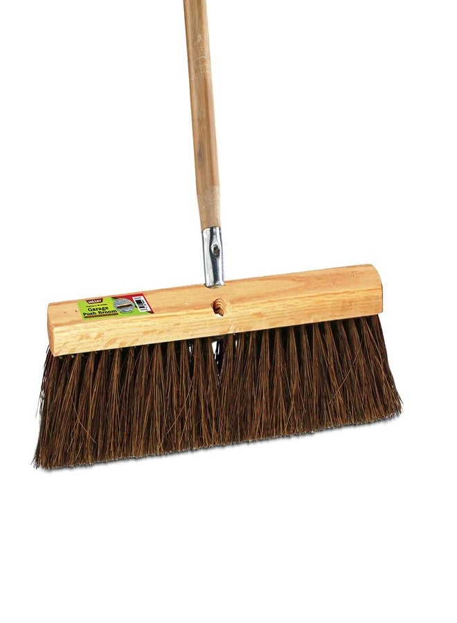 Unvert Indoor & Outdoor Broom Head – Heavy Duty Hardwood Block – Palmyra Bristles – Deck Scrub Brush – Two Threaded Handle Holes for Better Assist (14") - Image 3