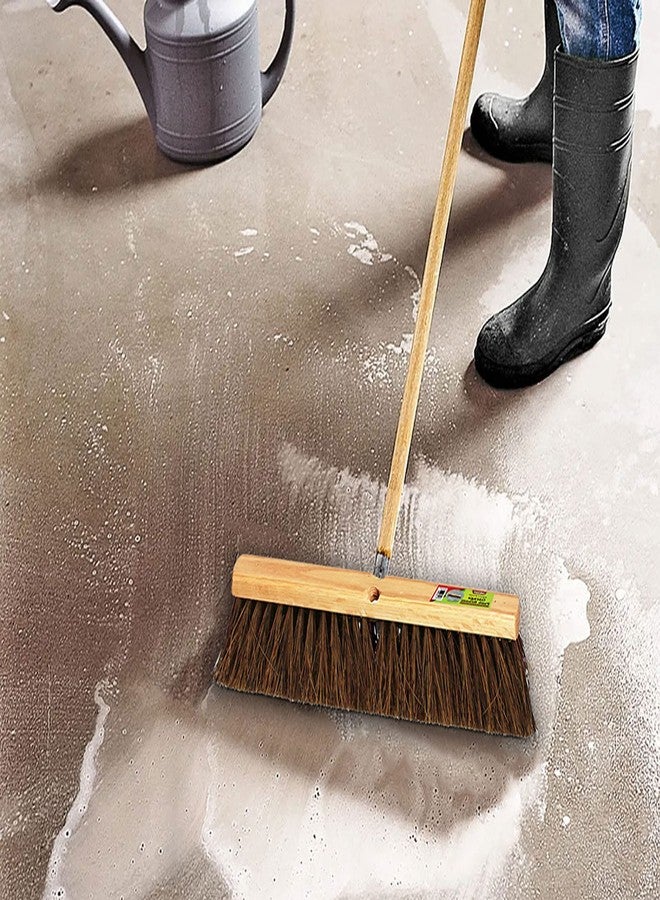 Unvert Indoor & Outdoor Broom Head – Heavy Duty Hardwood Block – Palmyra Bristles – Deck Scrub Brush – Two Threaded Handle Holes for Better Assist (14") - Image 5