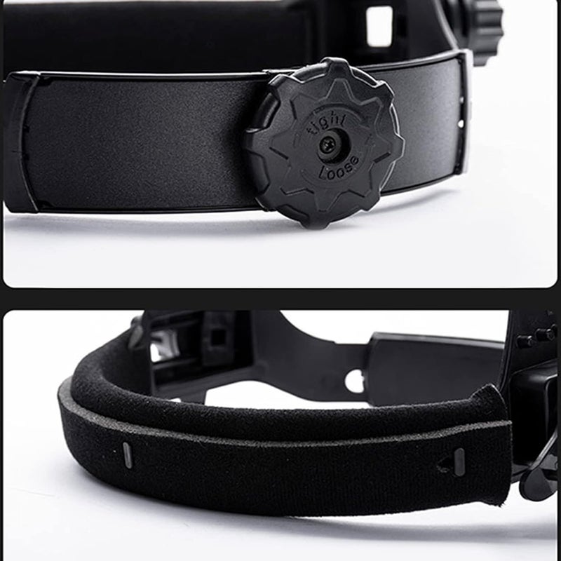 klarako PP Material Welding Headgear Replacement Mask Headband Hollow Design for Welding Helmets Black klarakoDouble Headbands - Image 3
